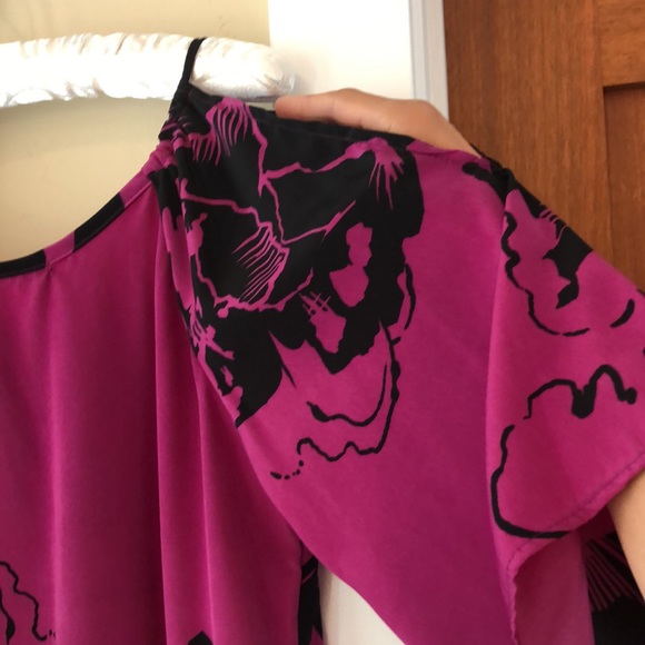 Cold Shoulder Pink Floral Dress - Picture 6 of 8